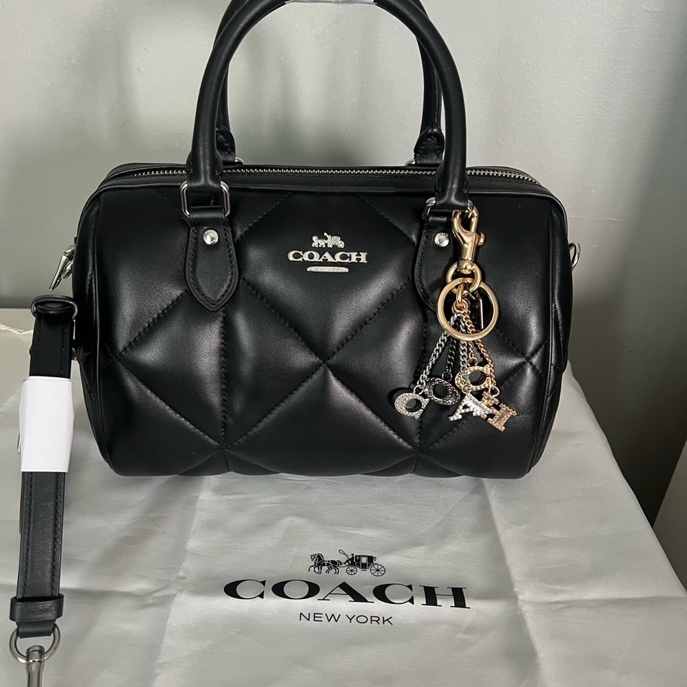 Coach Rowan Satchel With Puffy Diamond Quilting